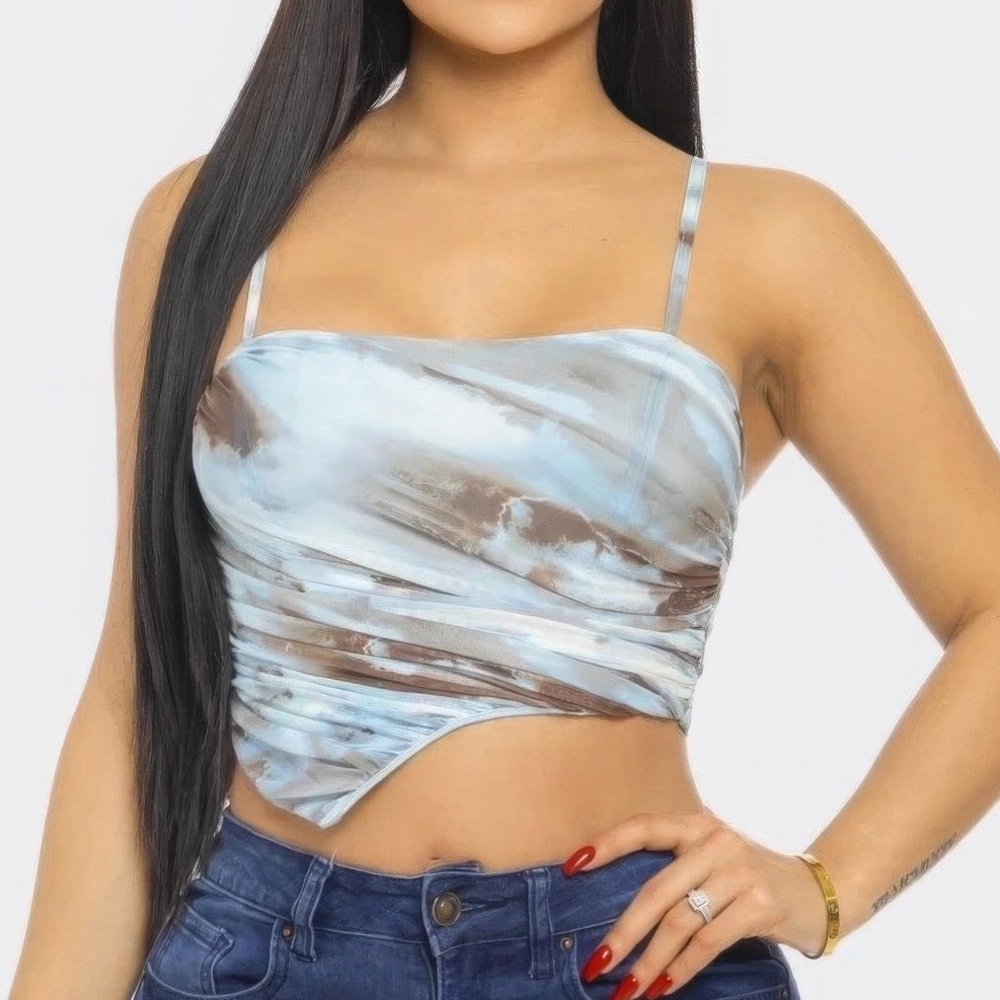 Mesh Print Top